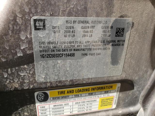 1G1ZC5E02CF184498 - 2012 CHEVROLET MALIBU 1LT TAN photo 12