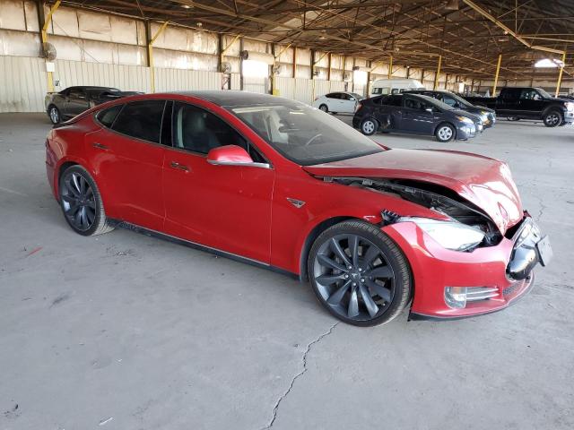 5YJSA1DN6DFP21058 - 2013 TESLA MODEL S 红色 照片 4