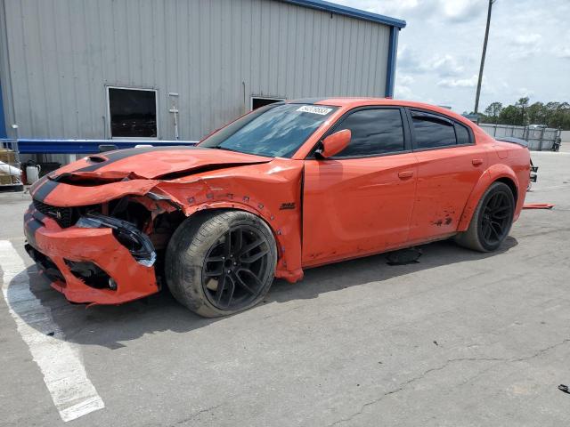 2C3CDXGJXLH237429 - 2020 DODGE CHARGER SCAT PACK ORANGE photo 1