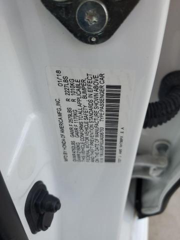 19UUB3F63JA006753 - 2018 ACURA TLX TECH+A WHITE photo 12