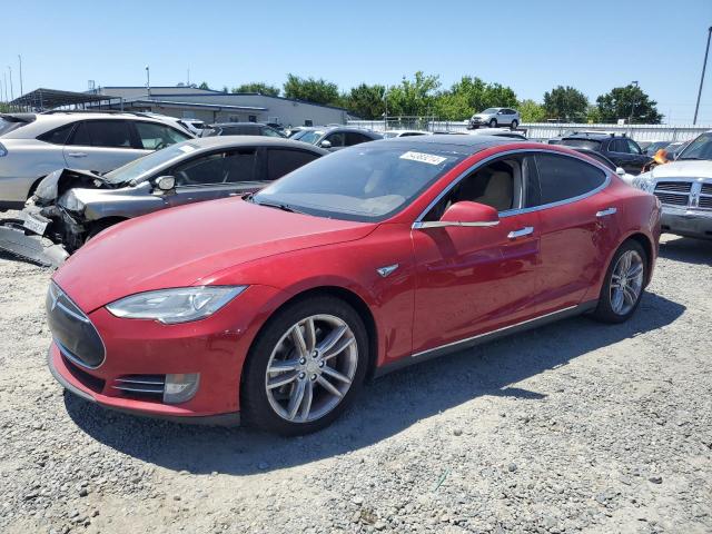 5YJSA1H11EFP52257 - 2014 TESLA MODEL S წითელი ფოტო 1