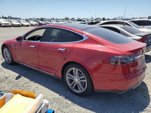 5YJSA1H11EFP52257 - 2014 TESLA MODEL S წითელი ფოტო 2