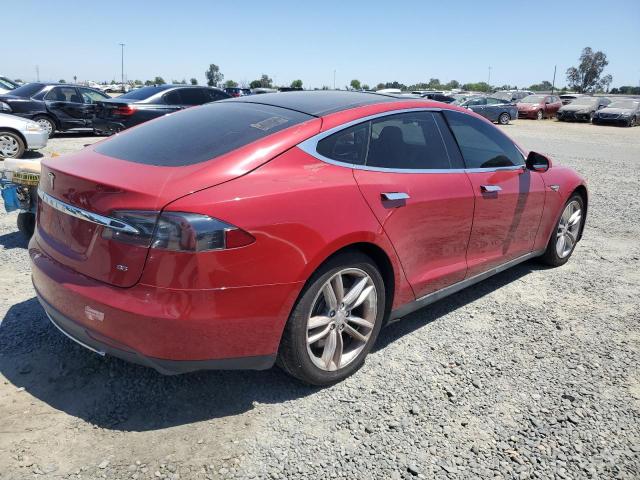 5YJSA1H11EFP52257 - 2014 TESLA MODEL S წითელი ფოტო 3