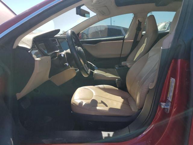 5YJSA1H11EFP52257 - 2014 TESLA MODEL S წითელი ფოტო 7