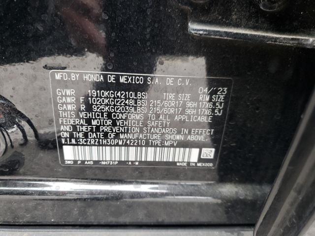 3CZRZ1H30PM742210 - 2023 HONDA HR-V LX 黑色 照片 14