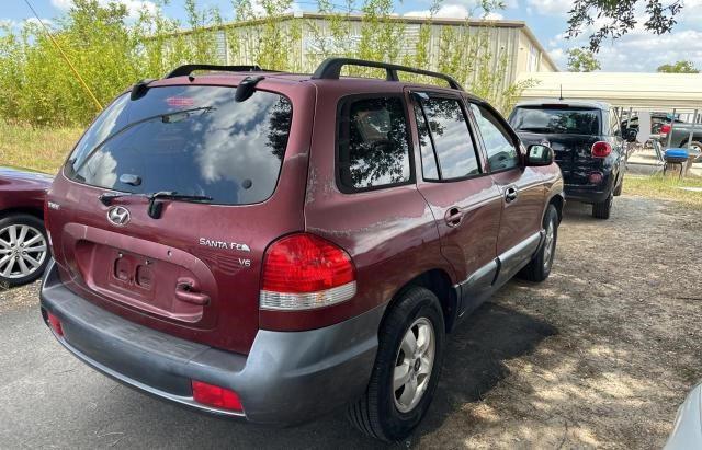 KM8SC13D65U925690 - 2005 HYUNDAI SANTA FE GLS MAROON photo 4