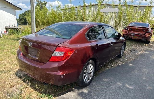 2HGFB2F90CH567350 - 2012 HONDA CIVIC EXL მუქწითელი ფოტო 4
