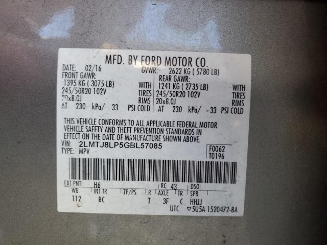 2LMTJ8LP5GBL57085 - 2016 LINCOLN MKX RESERVE 棕色 照片 13