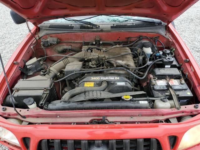 5TESN92N51Z794521 - 2001 TOYOTA TACOMA XTRACAB PRERUNNER წითელი ფოტო 11
