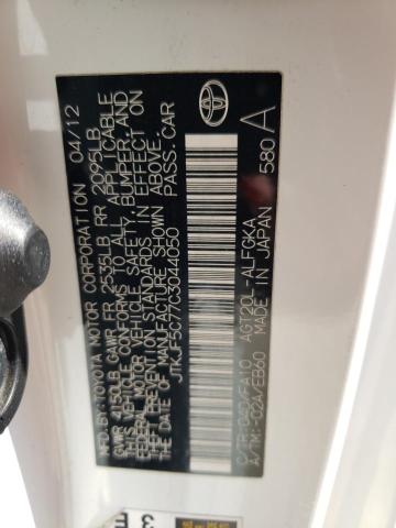 JTKJF5C77C3044050 - 2012 TOYOTA SCION TC 白色 照片 12