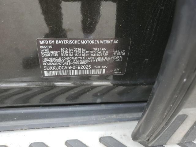 5UXKU0C55F0F92025 - 2015 BMW X6 SDRIVE35I GREEN photo 14