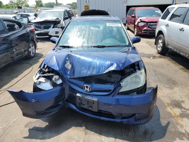 2HGES26795H603629 - 2005 HONDA CIVIC EX BLUE photo 5