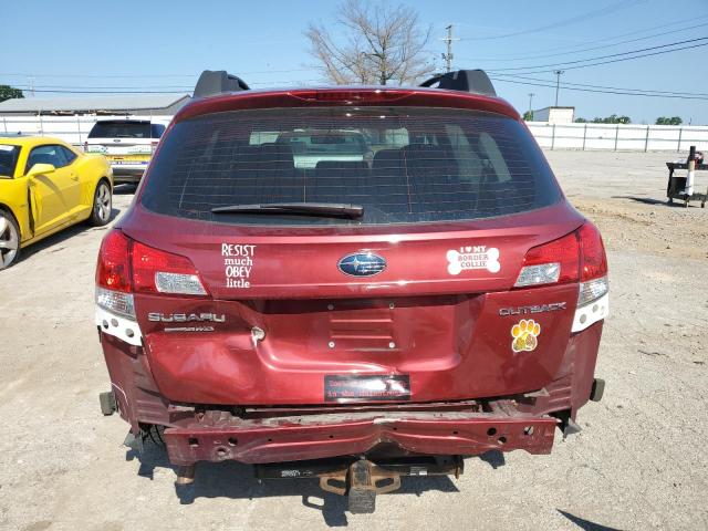 4S4BRCAC3D3293854 - 2013 SUBARU OUTBACK 2.5I RED photo 6