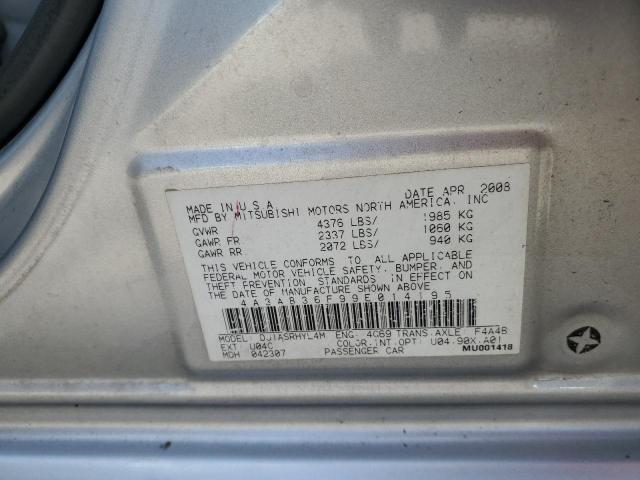 4A3AB36F99E014195 - 2009 MITSUBISHI GALANT ES SILVER photo 12