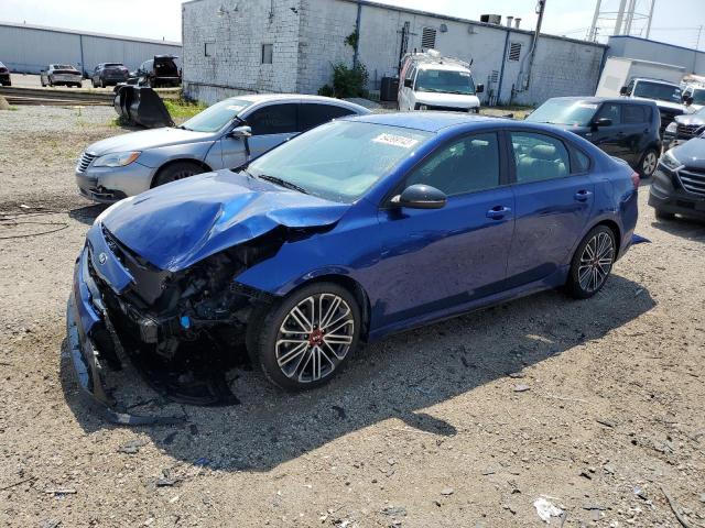 3KPF44AC0ME390755 - 2021 KIA FORTE GT BLUE photo 1