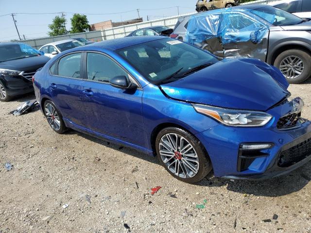 3KPF44AC0ME390755 - 2021 KIA FORTE GT BLUE photo 4