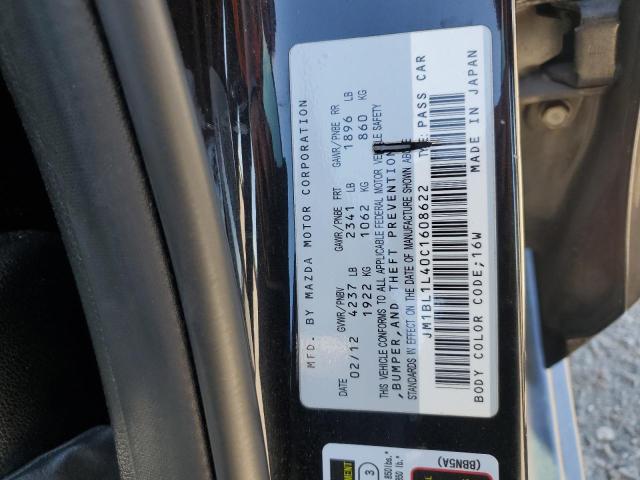 JM1BL1L40C1608622 - 2012 MAZDA SPEED 3 BLACK photo 12