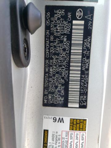 JTKDE177760143590 - 2006 TOYOTA SCION TC SILVER photo 12