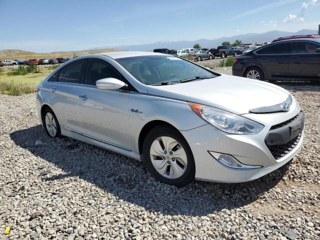 KMHEC4A43FA133615 - 2015 HYUNDAI SONATA HYBRID SILVER photo 4