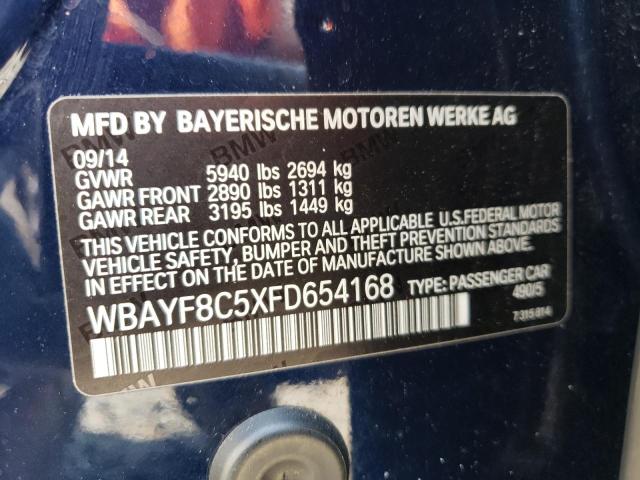 WBAYF8C5XFD654168 - 2015 BMW 750LI XDRI LXI BLUE photo 12