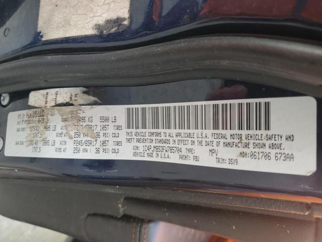 1C4PJMBS3FW785704 - 2015 JEEP CHEROKEE TRAILHAWK BLUE photo 14