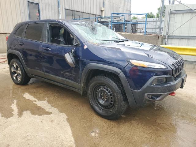1C4PJMBS3FW785704 - 2015 JEEP CHEROKEE TRAILHAWK BLUE photo 4