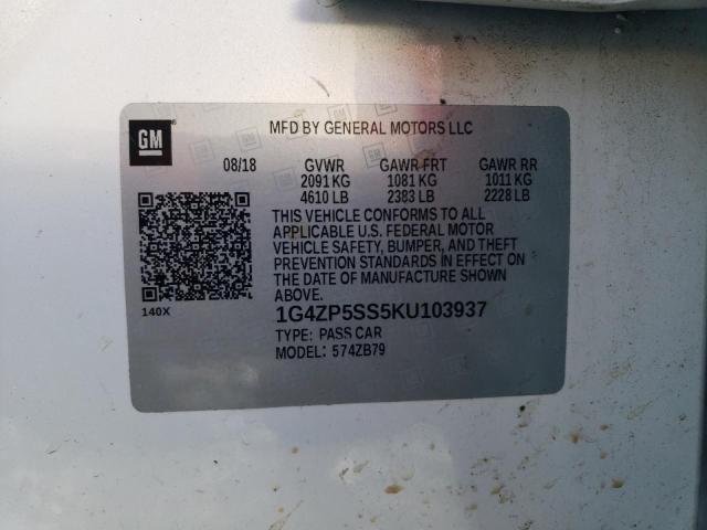 1G4ZP5SS5KU103937 - 2019 BUICK LACROSSE ESSENCE WHITE photo 12