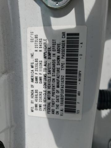 19UUB2F5XFA018262 - 2015 ACURA TLX TECH WHITE photo 12