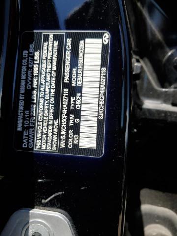 SJKCH5CP4HA027118 - 2017 INFINITI QX30 BASE أسود صورة 13