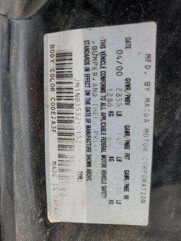 JM1NB3532Y0152197 - 2000 MAZDA MX-5 MIATA BASE BLACK photo 13
