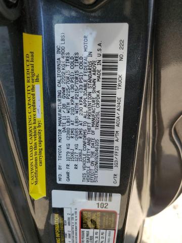 5TETX22N69Z646105 - 2009 TOYOTA TACOMA ACCESS CAB ნაცრისფერი ფოტო 12