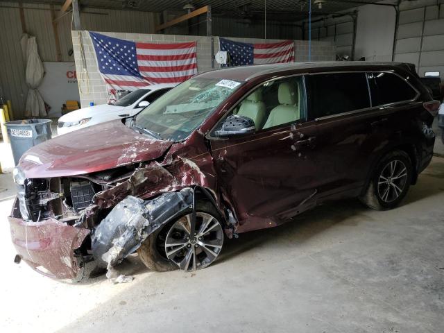 5TDJKRFH2GS331928 - 2016 TOYOTA HIGHLANDER XLE MAROON photo 1
