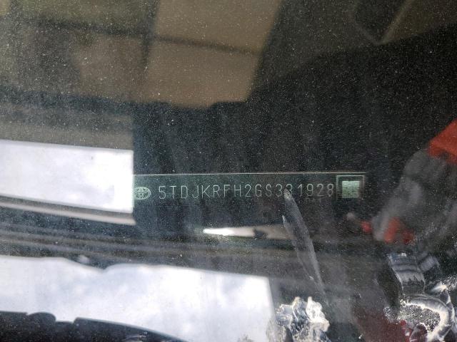 5TDJKRFH2GS331928 - 2016 TOYOTA HIGHLANDER XLE MAROON photo 13