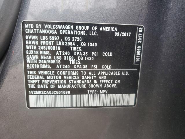 1V2MR2CA0JC501086 - 2018 VOLKSWAGEN ATLAS SEL Boz foto 13