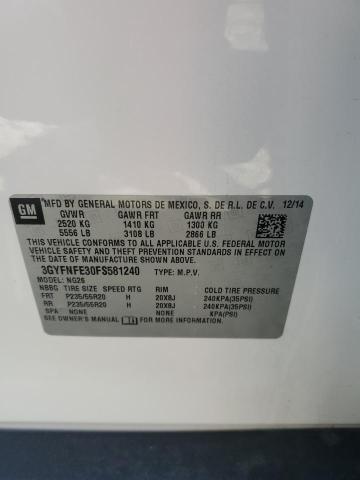 3GYFNFE30FS581240 - 2015 CADILLAC SRX PERFORMANCE COLLECTION WHITE photo 13