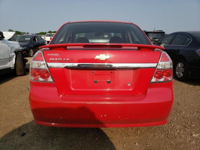 KL1TD56657B042504 - 2007 CHEVROLET AVEO BASE RED photo 6