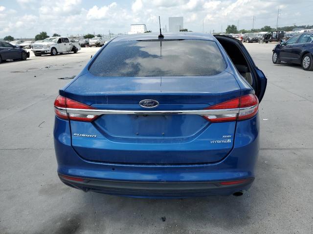 3FA6P0LU7HR297175 - 2017 FORD FUSION SE HYBRID BLUE photo 6