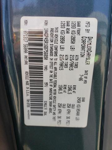 1A4GP45R16B756890 - 2006 CHRYSLER TOWN & COU გრაფიტი ფოტო 12