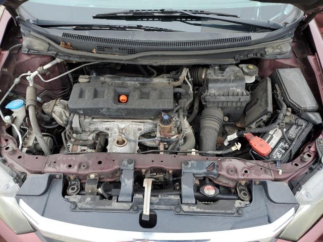19XFB2F96CE045140 - 2012 HONDA CIVIC EXL ბურგუნდია ფოტო 11