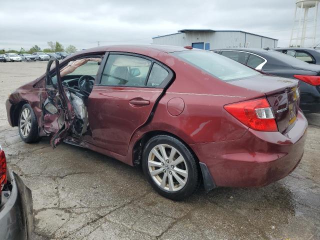 19XFB2F96CE045140 - 2012 HONDA CIVIC EXL ბურგუნდია ფოტო 2