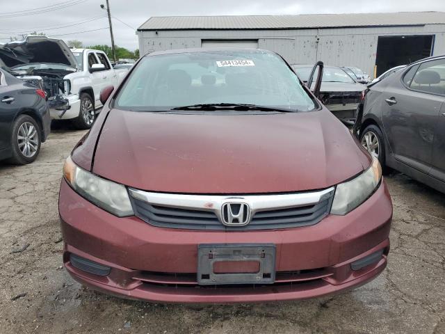 19XFB2F96CE045140 - 2012 HONDA CIVIC EXL ბურგუნდია ფოტო 5
