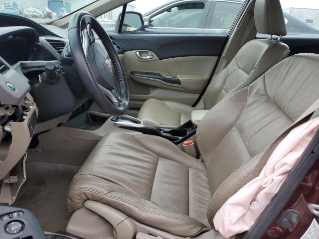 19XFB2F96CE045140 - 2012 HONDA CIVIC EXL ბურგუნდია ფოტო 7