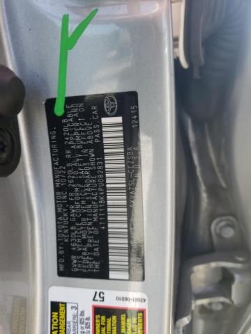 4T1T11BK4PU082831 - 2023 TOYOTA CAMRY SE NIGHT SHADE SILVER photo 12