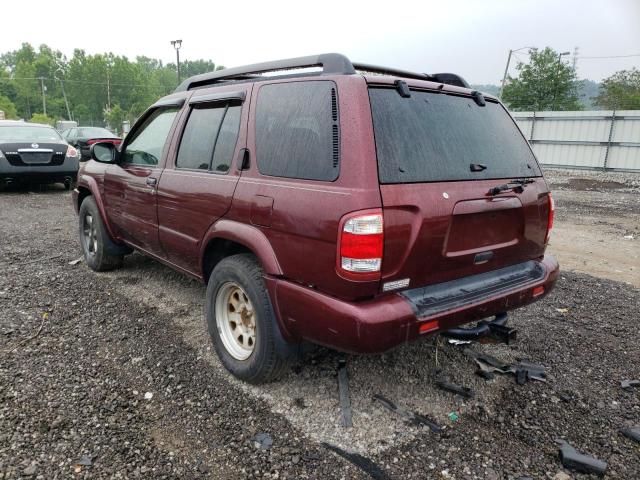 JN8DR09X02W667629 - 2002 NISSAN PATHFINDER LE BURGUNDY photo 2
