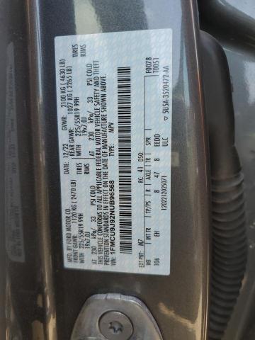 1FMCU9J92NUB96568 - 2022 FORD ESCAPE TITANIUM GRAY photo 14