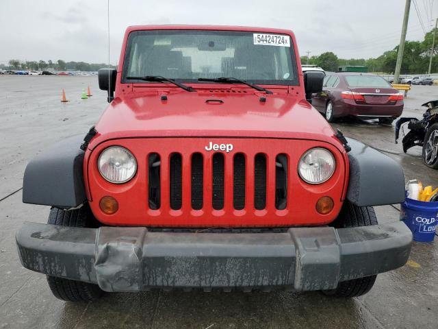 1J4FA24179L711111 - 2009 JEEP WRANGLER X RED photo 5