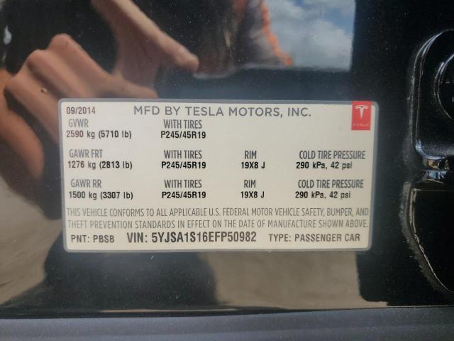 5YJSA1S16EFP50982 - 2014 TESLA MODEL S 黑色 照片 12