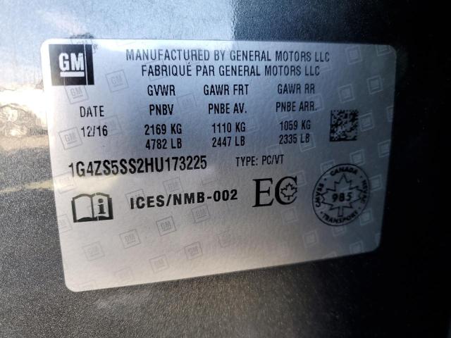 1G4ZS5SS2HU173225 - 2017 BUICK LACROSSE PREMIUM GRAY photo 12