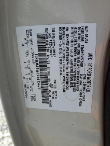 1LNHM81W65Y615679 - 2005 LINCOLN TOWN CAR SIGNATURE Бежевый фото 12