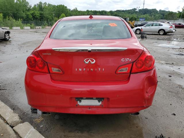 JN1CV6AR1DM352486 - 2013 INFINITI G37 RED photo 6